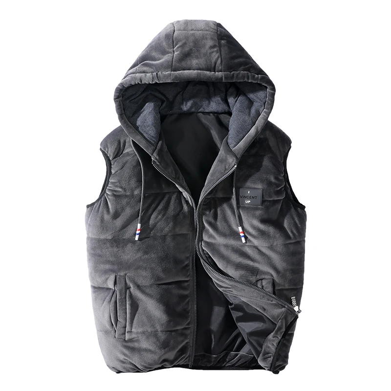 Повседневный мужской жилет 6XL 7XL 8XL толстая мягкая зимняя куртка без рукавов