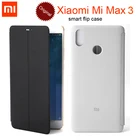 100% Оригинальный чехол для Xiaomi Mi Max 3 2 Smart Flip PU кожаный чехол ПодлиннаяXiaomi Mi Max 3 MAX3 защитная пленка из закаленного стекла