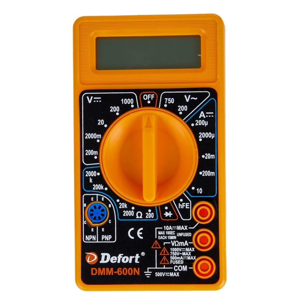 Детектор цифровой Defort DMM 600N (750 В 10А)|digital multimeter|multimeter digital |