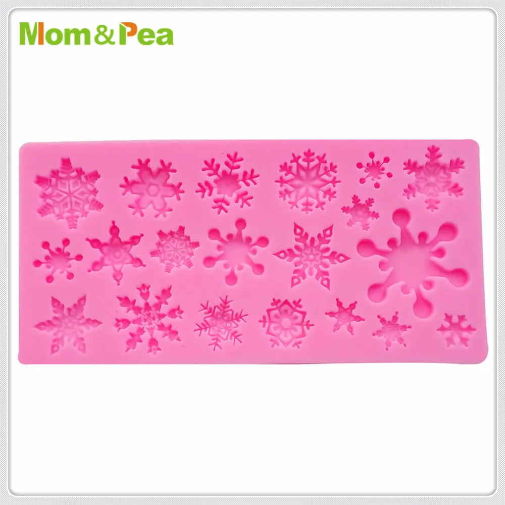 Силиконовая форма в форме снежинки Mom & Pea MPA0667 украшение для торта 3D мастики