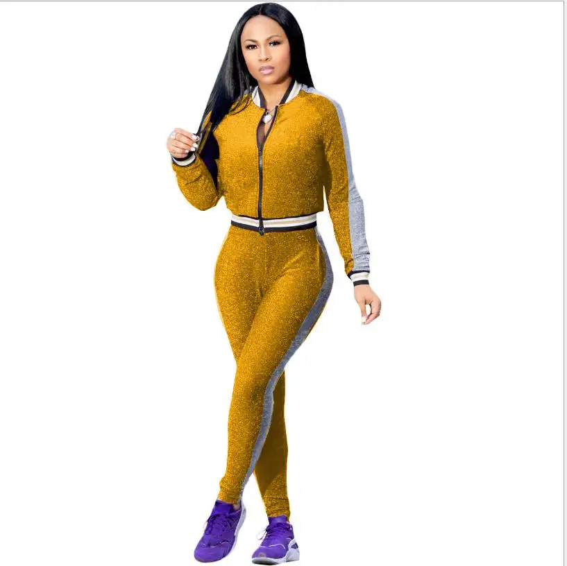 Комплект из двух предметов 2019 Модный Зимний спортивный костюм женские