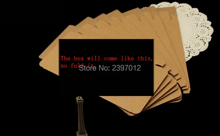 Оптовая продажа 500 шт Средний размер крафт Коричневая Бумага Розничная