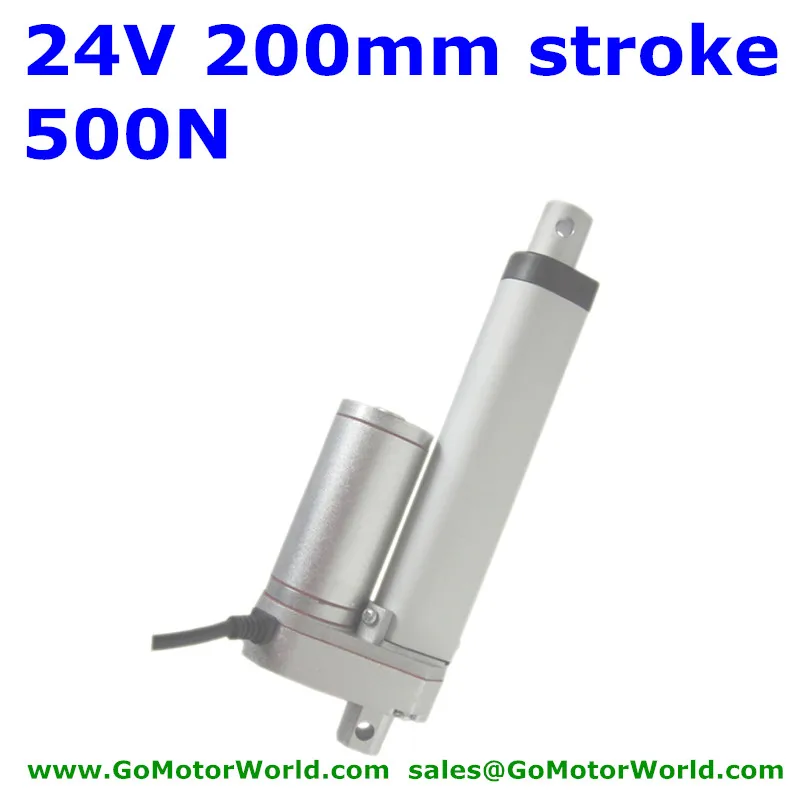 Водонепроницаемый линейный двигатель, 24 В, 200 мм, 8 дюймов, Н, 50 кг, фунтов, бесплатная доставка