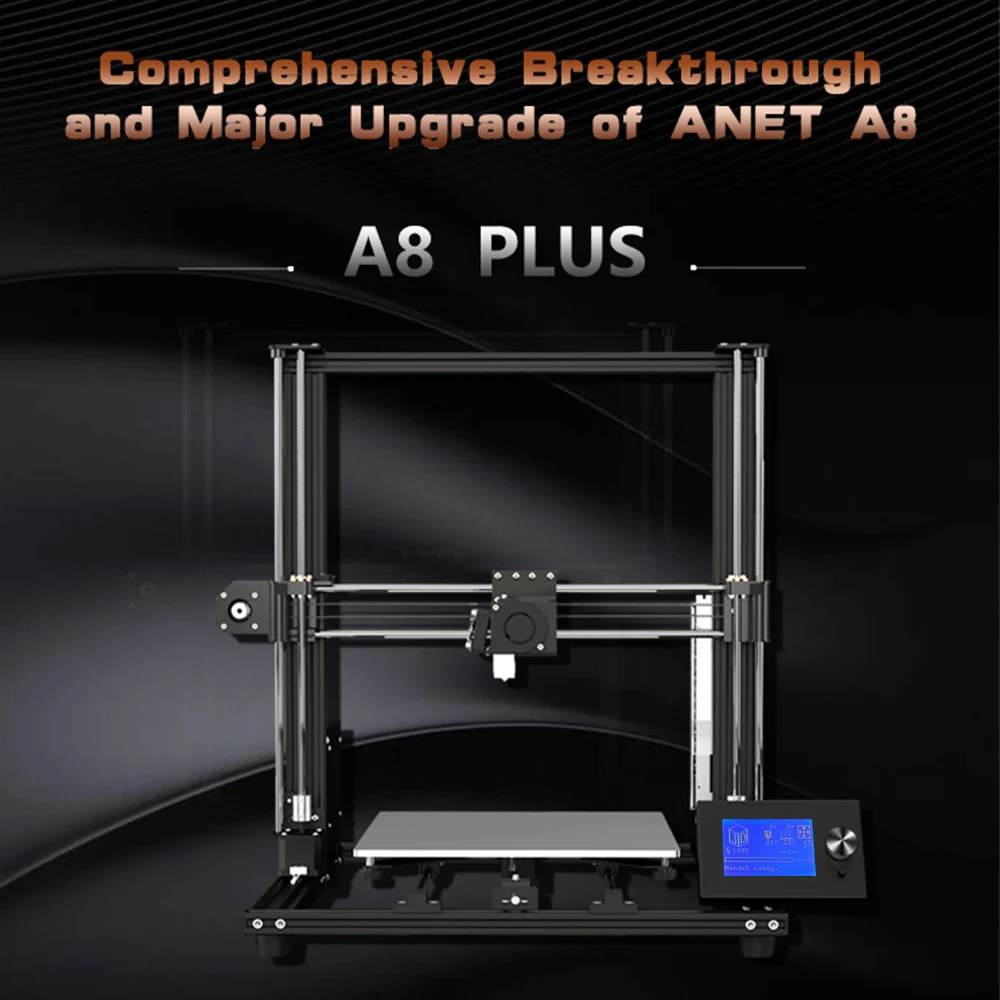 Новый 3D принтер Anet A8 plus обновленный набор большой размер 300*300*350 мм высокоточный