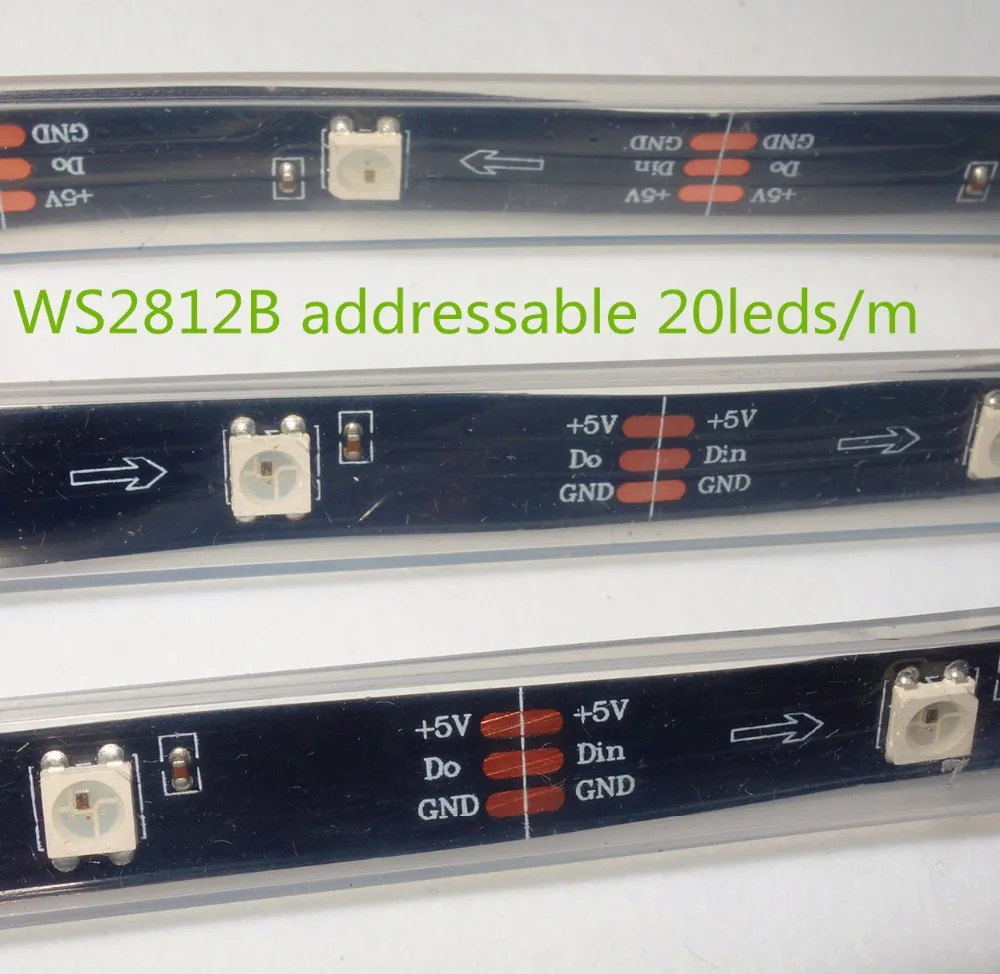 Доступная Пиксельная Светодиодная лента 5m 20 светодиодный s/m DC5V WS2812B