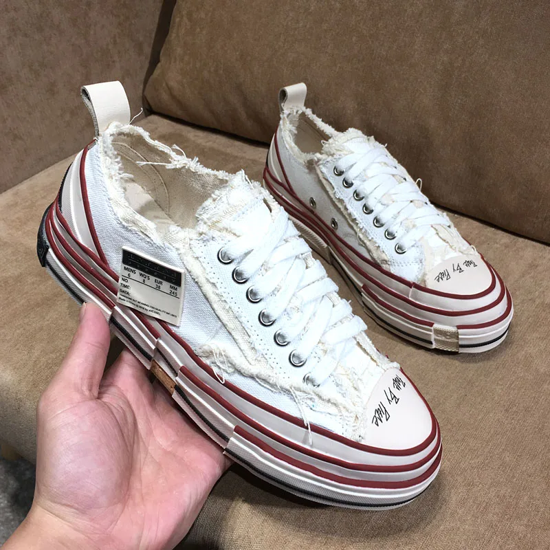 Buono Scarpe/парусиновые кроссовки на платформе для мужчин и женщин; Повседневные кроссовки для пар; Модная брендовая женская обувь; кроссовки с кисточками; большие размеры; 44EU
