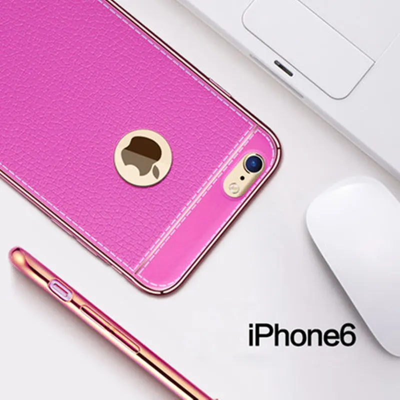 Mobile Phone Case For iPhone 6 6S 7 Plus Plating Lichee Leather Housing Bag Skin Sheath Shell | Электроника