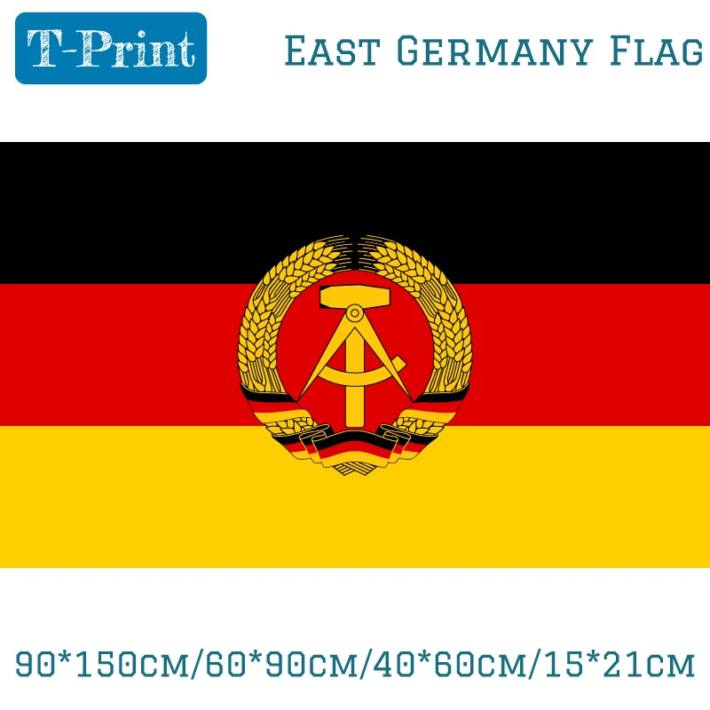 Флаг немецкой демократии GDR 90*150 см/60*90 см/40*60 см/15*21 см Восточной Германии y