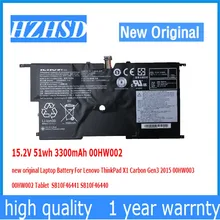 15.2V 51wh 3300mAh 00HW002 00HW003 original Laptop Battery For Lenovo ThinkPad X1 Carbon Gen3 2015 00HW003 SB10F46441 SB10F46440