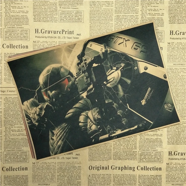 Ретро постер Crysis 1 2 3 4 игры наклейка на стену Постер для игр | Дом и сад