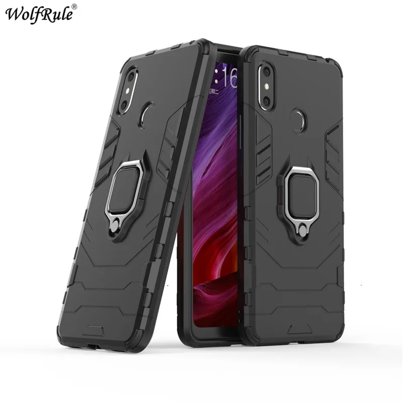 

Phone Cover For Xiaomi Mi Max 3 Case Max3 Finger Ring Holder Stand Protective Armor Housings Perfect Fitted Bumper Fundas 6.9''