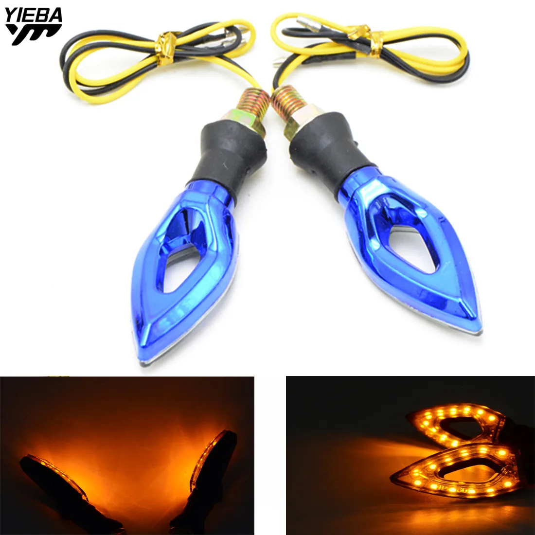 Универсальный мотоцикл 12В Светодиодные фонари указатель поворота лампа для YAMAHA