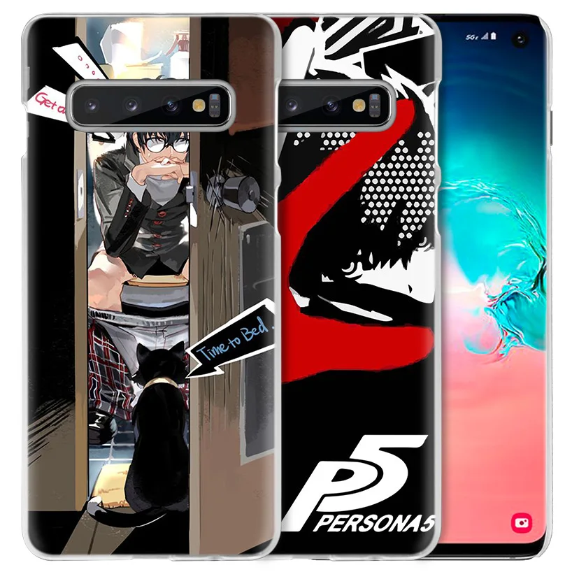 P5 Persona 5 чехол для samsung Galaxy S10 5G S10e S9 S8 M30 M20 M10 J4 J6 плюс J8 Note 8 9 чистой твёрдой ПВХ аниме чехол для телефона