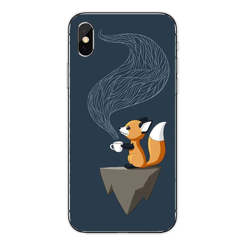 TPU Mr. Fox com oculos Прозрачный мягкий силиконовый защитный чехол для мобильного телефона для iphone 4 5 6 7 8 plus X XR max Caso Coque - Цвет: TPU