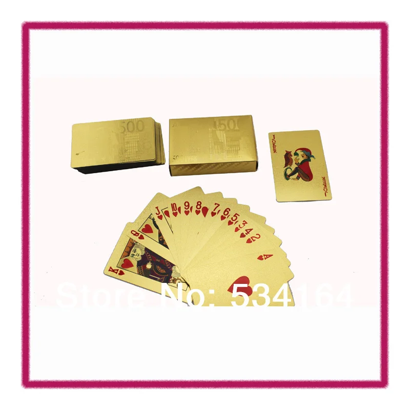 Одна колода покер Евро Стиль Золото сложить игральные карты|playing cards|playing cards goldgold