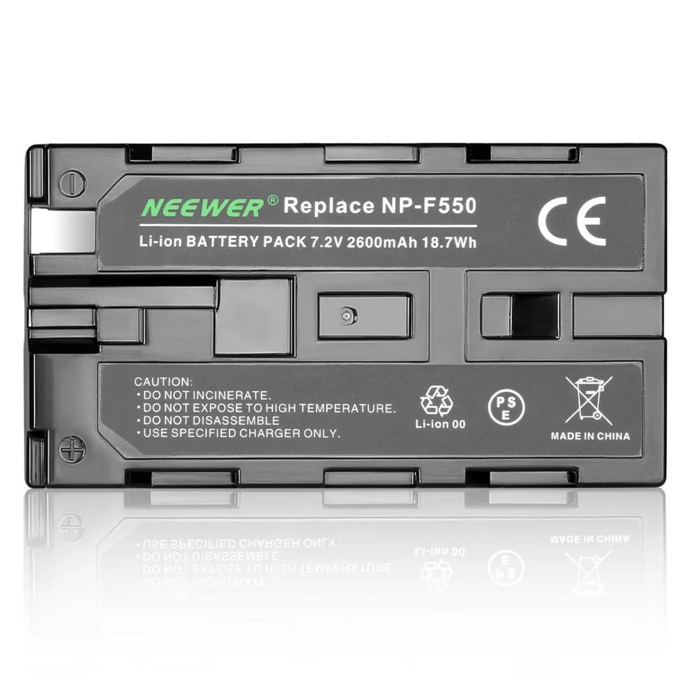 Neewer 7 4 V 2600mAh литий ионная аккумуляторная батарея Замена для Sony NP F550/570/530 совместим