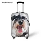Чехол для чемодана Nopersonality, Эластичный Защитный чехол для чемодана с принтом милого шнауцера, собаки, 18-32 дюйма, пылезащитный чехол для багажа