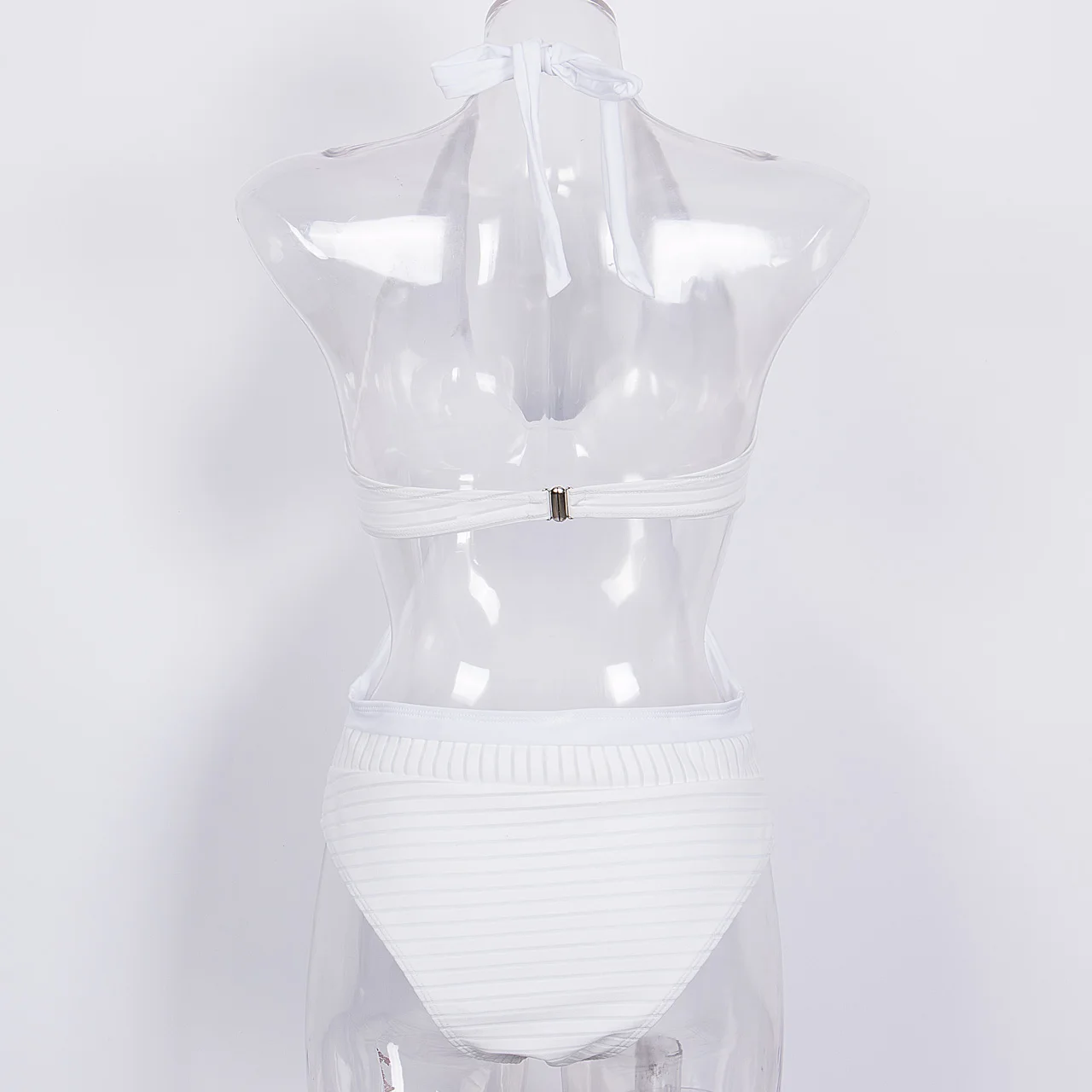 women's white sexy one piece swimsuit sports backless swimwear push up bandage monokini high waist bodysuitathing | Спорт и