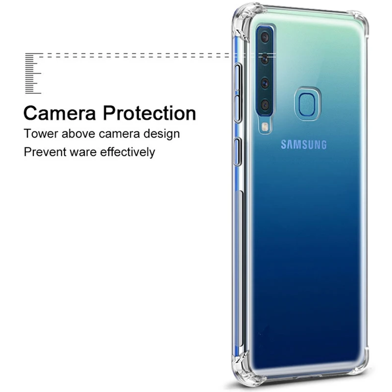 4 Corners Protection Shock Absorption Crystal Soft TPU Case for Samsung Galaxy S10e S10 Plus J4 Core M40 A40s A60 A80 A90 Cover | Мобильные