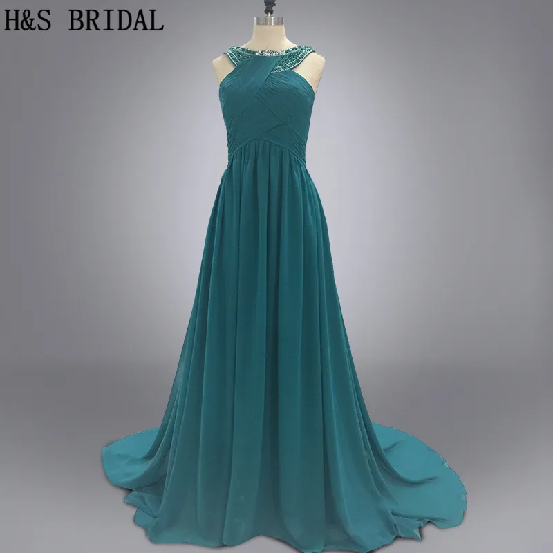 

2017 новое поступление, элегантное вечернее платье с открытой спиной и лямкой на шее, длинное вечернее платье из шифона