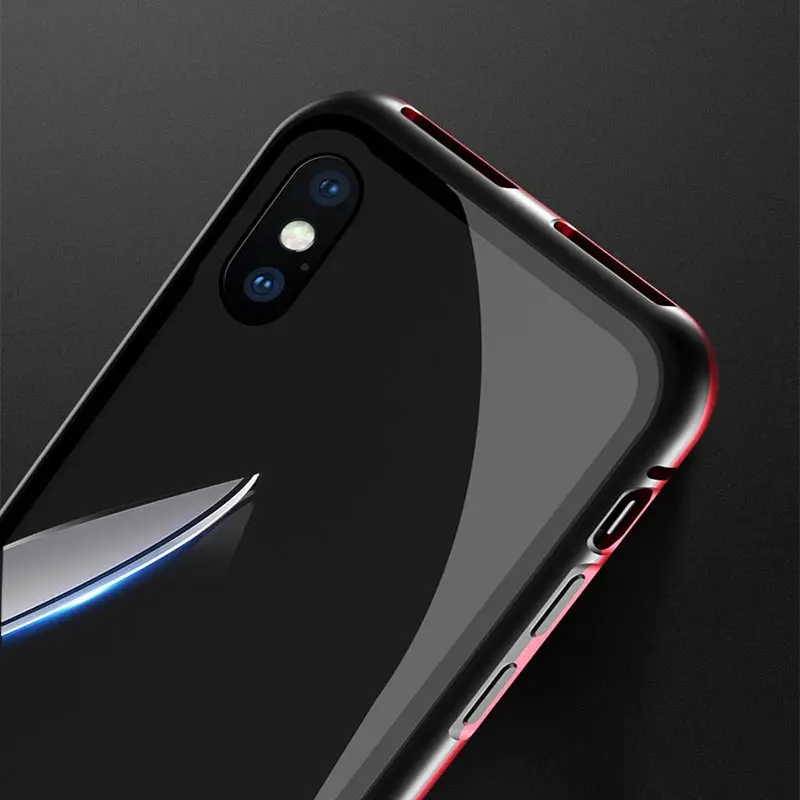 Suntaiho Tempered Glass case for iPhone 7 plus XS MAX 8 XR Magnetic back Phone X Case |