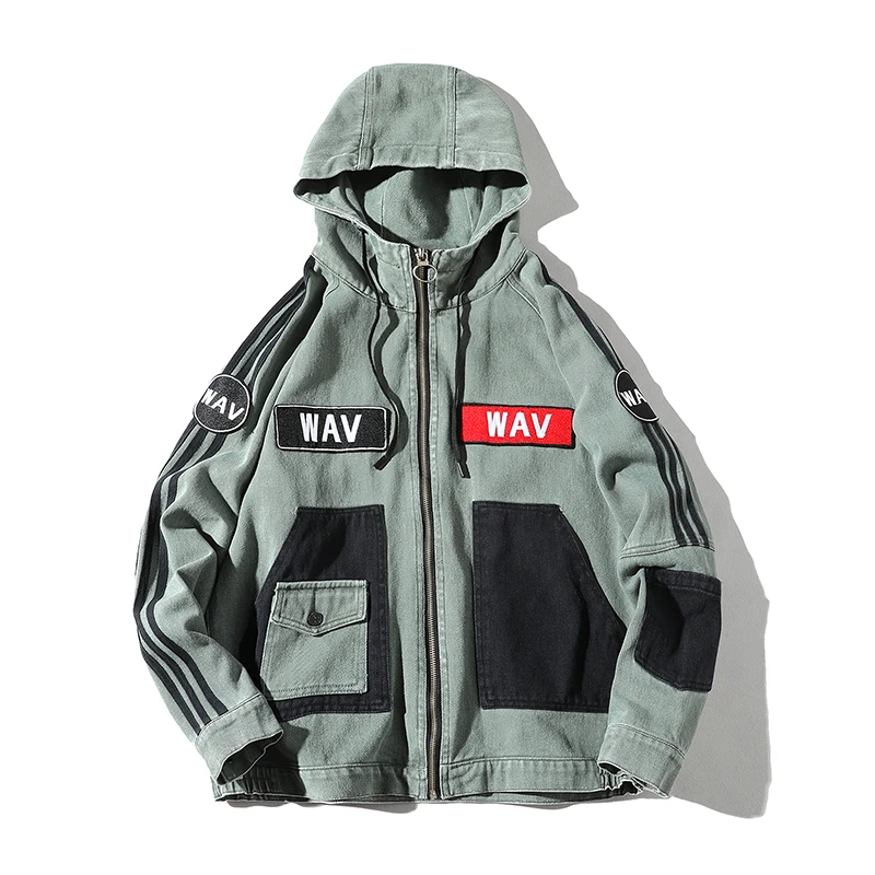 Мужская куртка с капюшоном Новые Модные осень зима хип хоп куртки мужской ретро