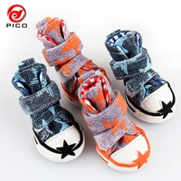 hot sale pet dog shoes cute stars puppy boot outdoor casual canvas sneakers teddy small dogs shoes zl248