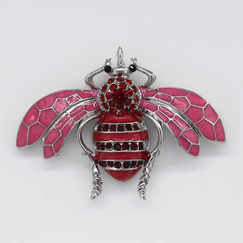 

Red Rhinestone Bee Pin brooches Fashion Enamel brooch C178 C