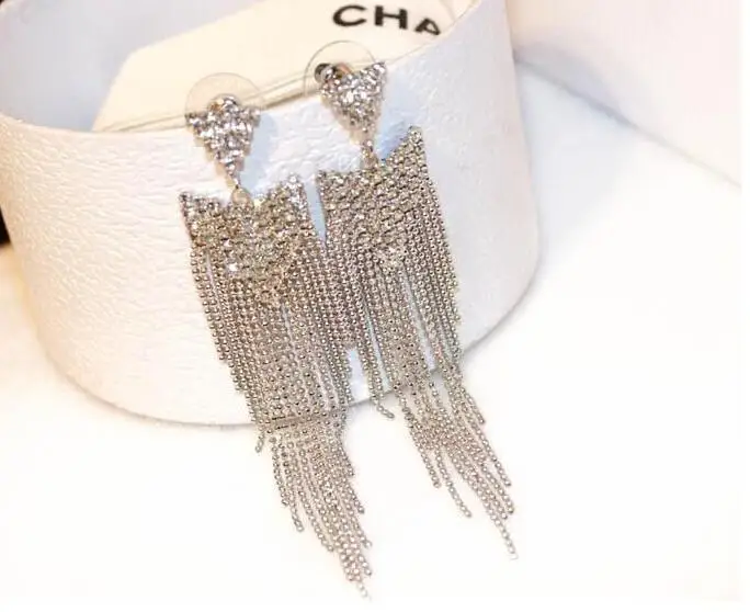 Charmcci Rhinestone Винтажные серьги-капельки серьга серьги высокого качества для женщин Роскошные ювелирные изделия Длинные свисающие серьги