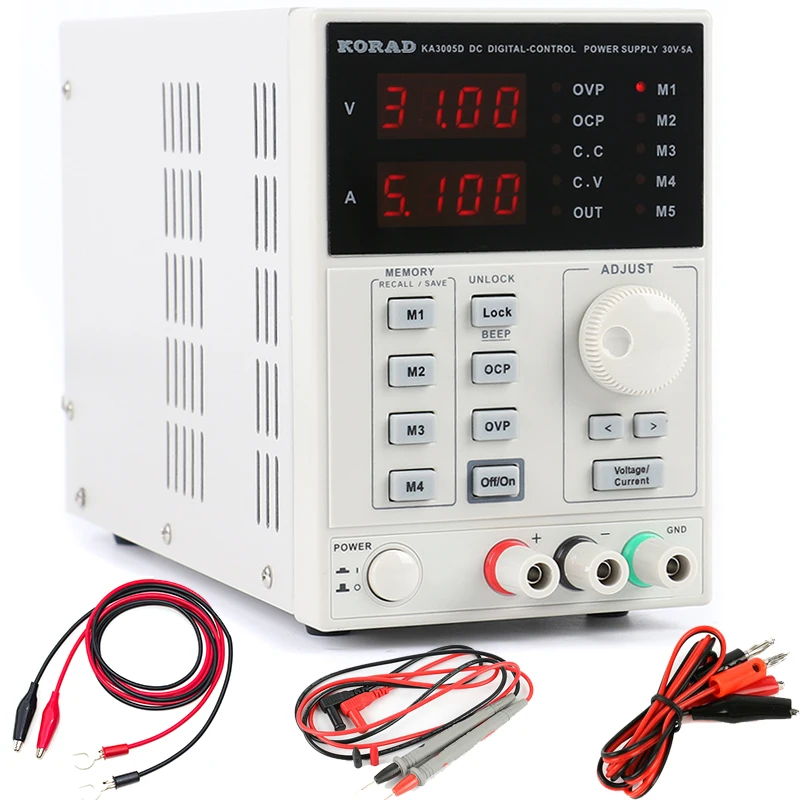 

KORAD KA3005P KA3003D KA3005D Precision Adjustable Digital Programmable Laboratory Switching DC Power Supply 30V 5A 60V 3A 2A