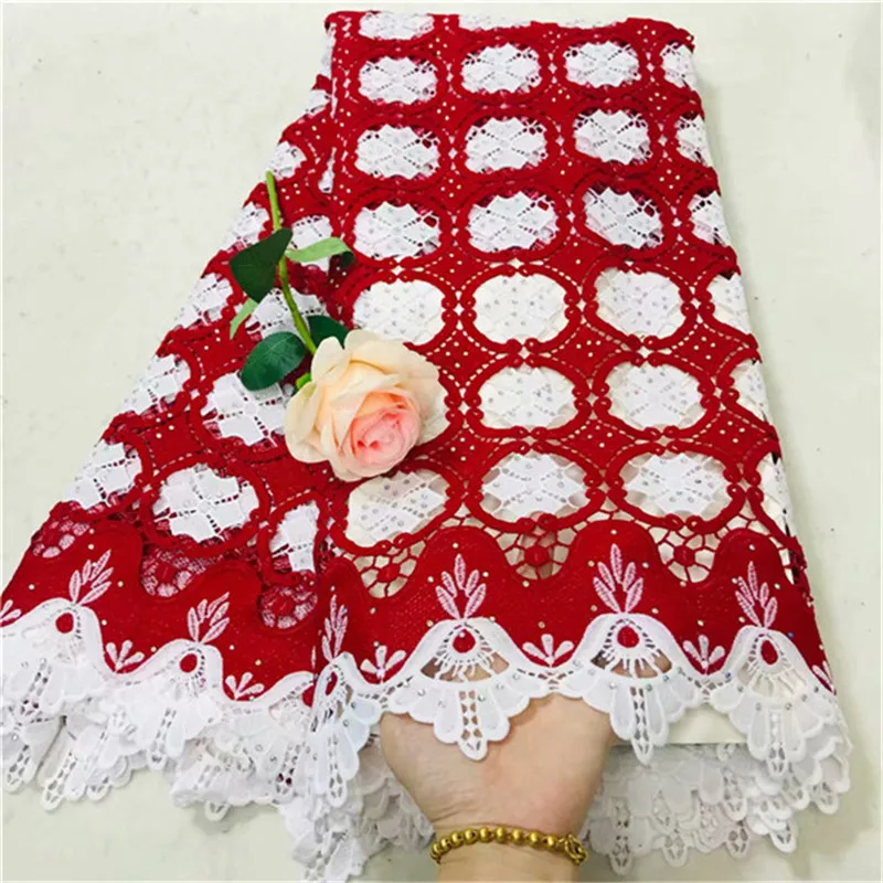 2019 New Design Nigerian Lace Fabrics Milk Silk Cotton Swiss Voile African Fabric For Wedding Dress 5 Yards/Lot | Дом и сад