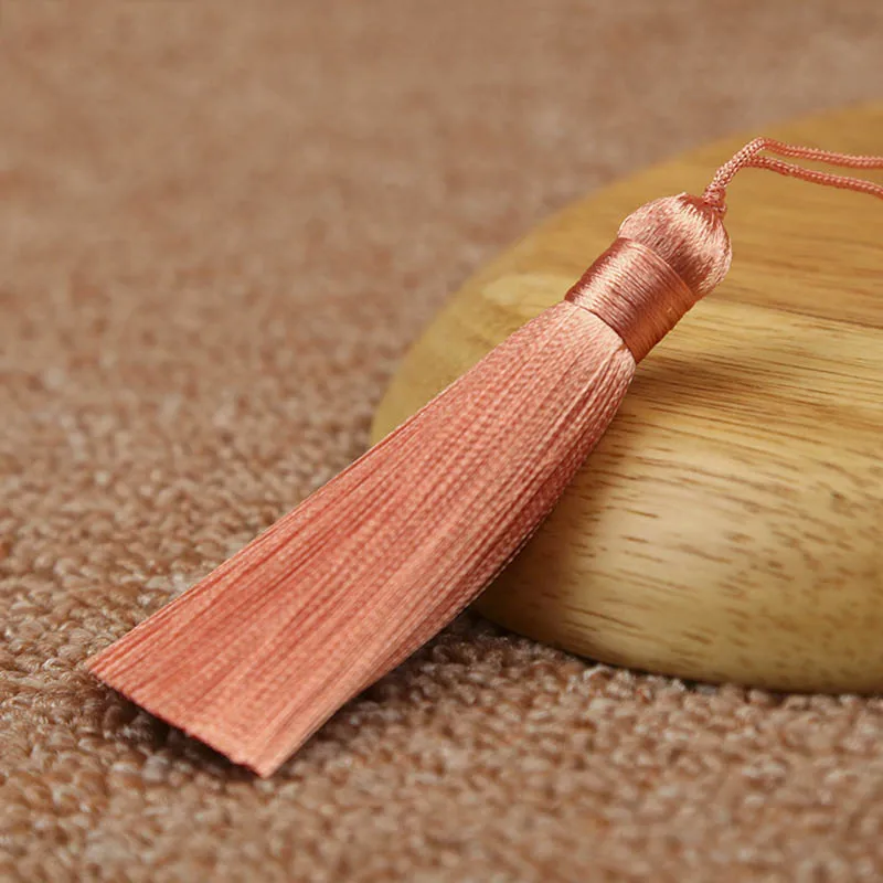 Light Pink 10 шт. кисточки кулон аксессуары для DIY серьги ювелирных изделий 8 см шелковые Сатиновые кисточки ручной работы фурнитура поставщик - Цвет: Light Pink