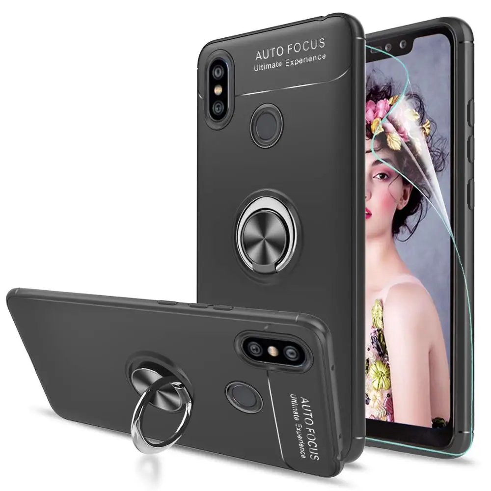 Чехол для Xiaomi Redmi Note 9 8 7 Pro 9T K20 9A K30 X3 NFC чехол с кольцом и подставкой Mi 10 Lite 9C|Бамперы|