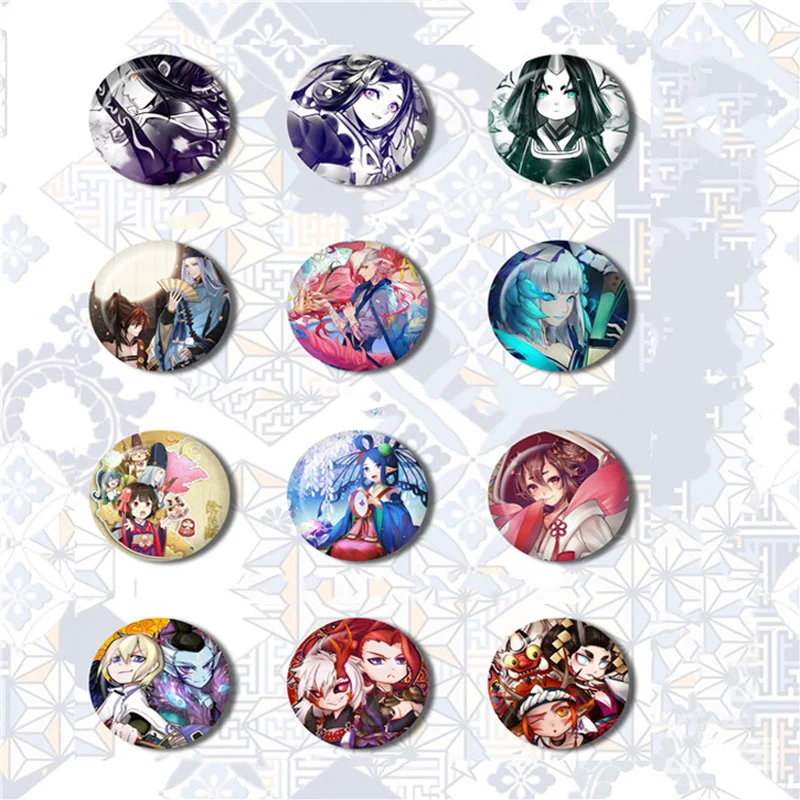 ZXFJXR 58 мм Onmyoji Momonohana Yuki-onna sophiticates Kayo значок брошь значки Брош рюкзак булавки |
