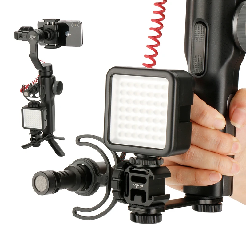 Zhiyun smooth 4 mount 3 Cold Shoe Mounts для Smooth 4/DJI OSMO/Vimble 2 Gimbal LED светильник BY-MM1 микрофон |