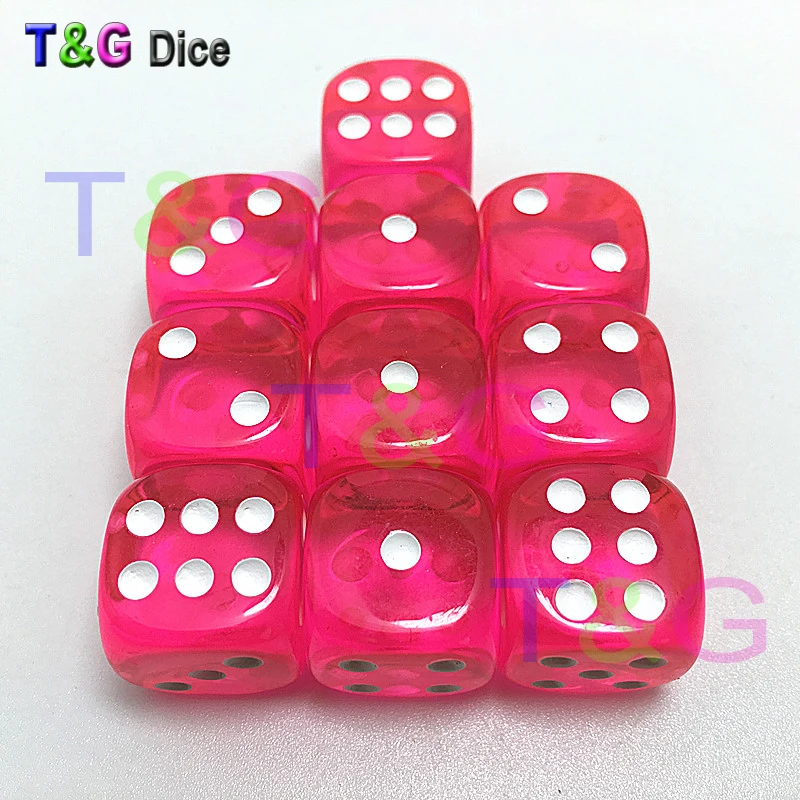 Красочные 14 мм 10 шт./компл. Акриловые Игральные Кости d6 6-сторонние игральные