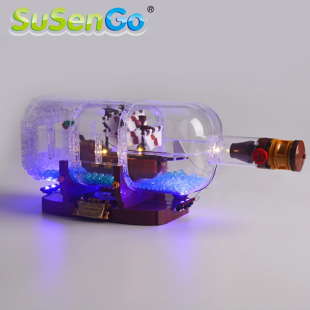 Комплект светодиодного освещения susenco для серии 21313 Ideas корабль в бутылке