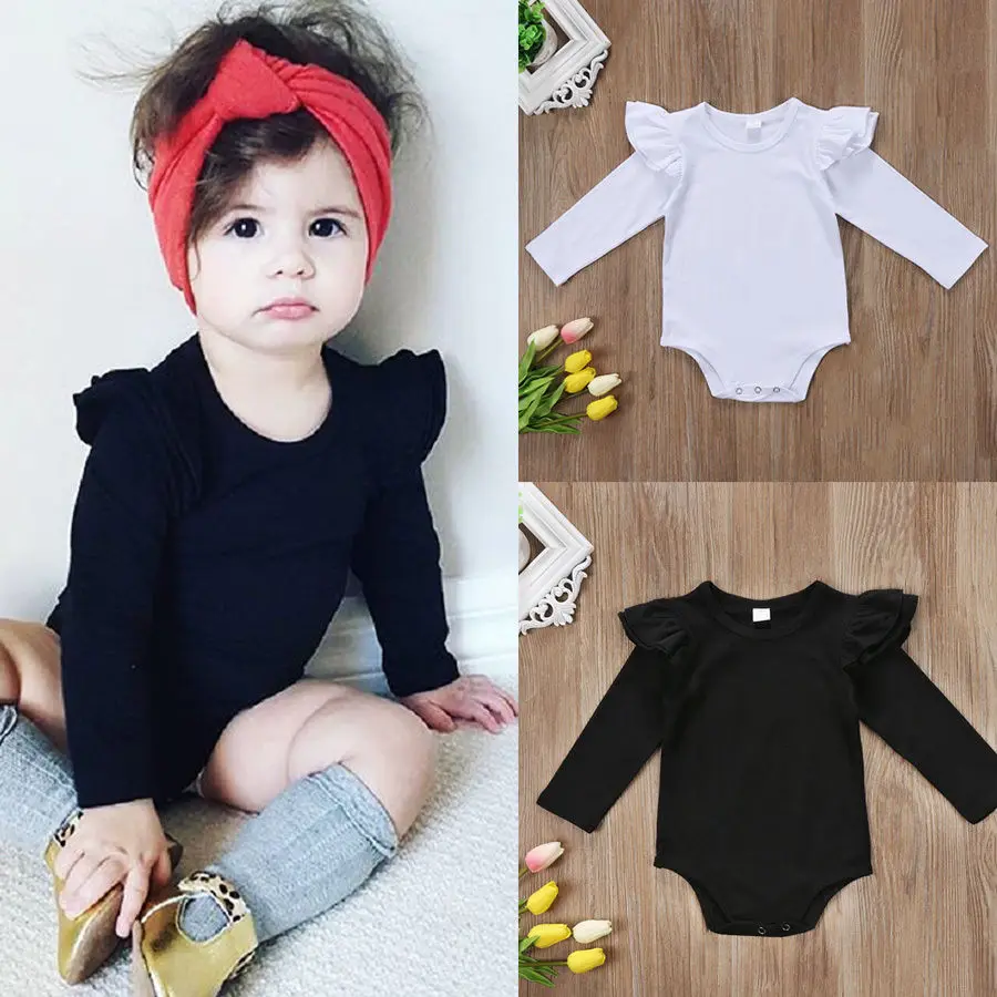 Детское боди с длинным рукавом однотонное|baby bodysuits|cute baby bodysuitssolid color bodysuits |