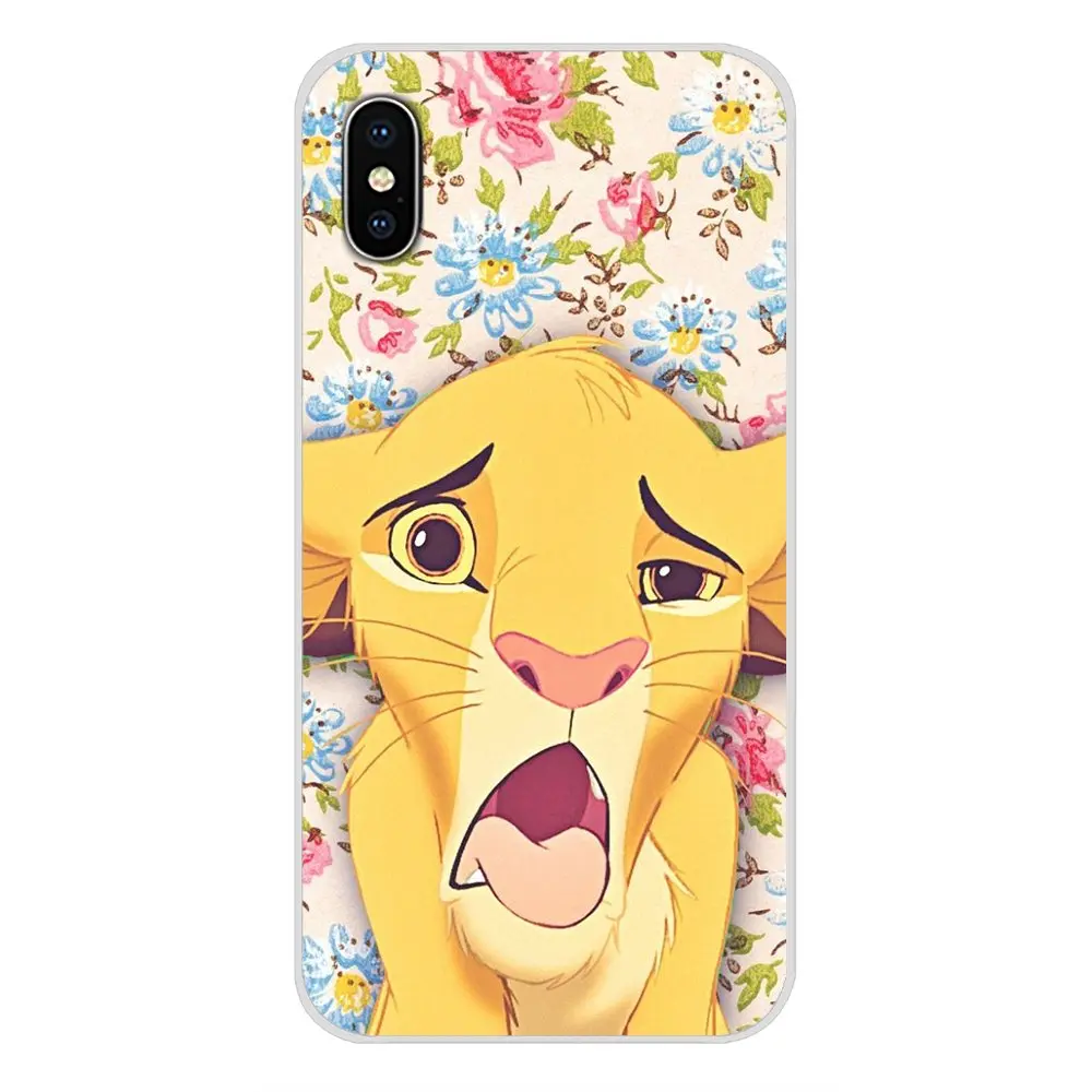 Чехол для мобильного телефона Simba Funny Face Lion King с цветочным рисунком Nokia 2 3 5 6 8 9 230 3310