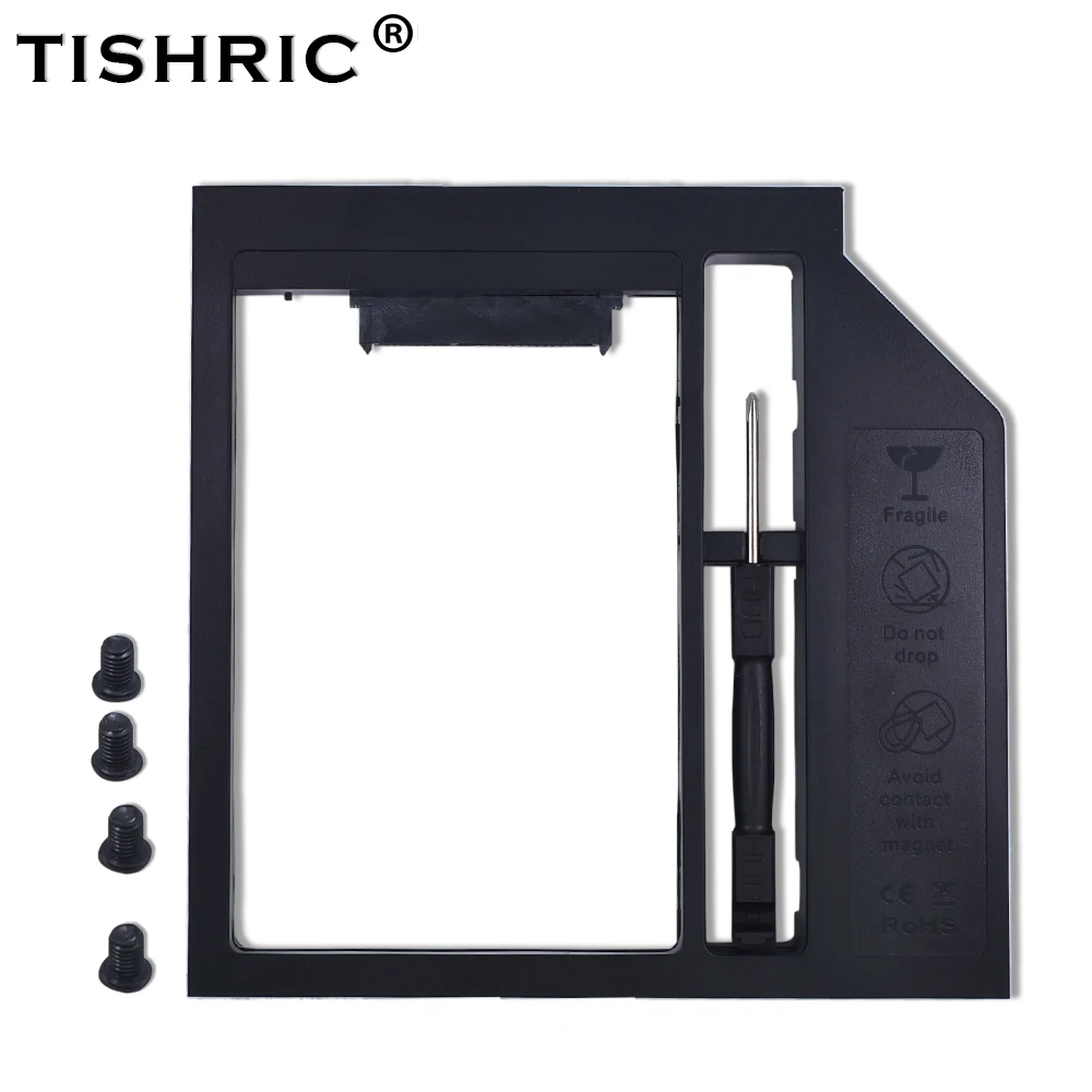 Пластиковый переходник TISHRIC Optibay для установки второго жесткого диска 9 5 мм SATA 3 0