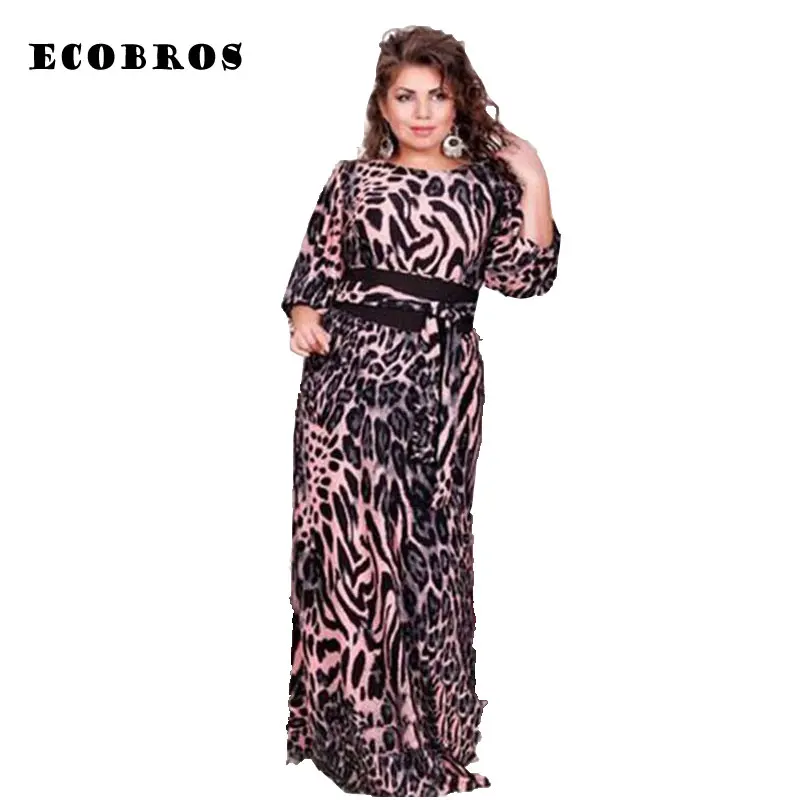 

Women Oversized Dress 2022 Fashion Sexy Leopard Print Long Dresses Casual Large Size Robe Female Clothing Clearance Special Deal