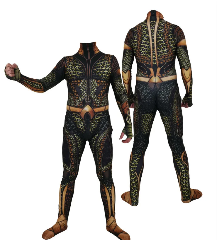 Новый 3d принт фильм версия акваман Джейсон Момоа костюм зентай для косплея боди