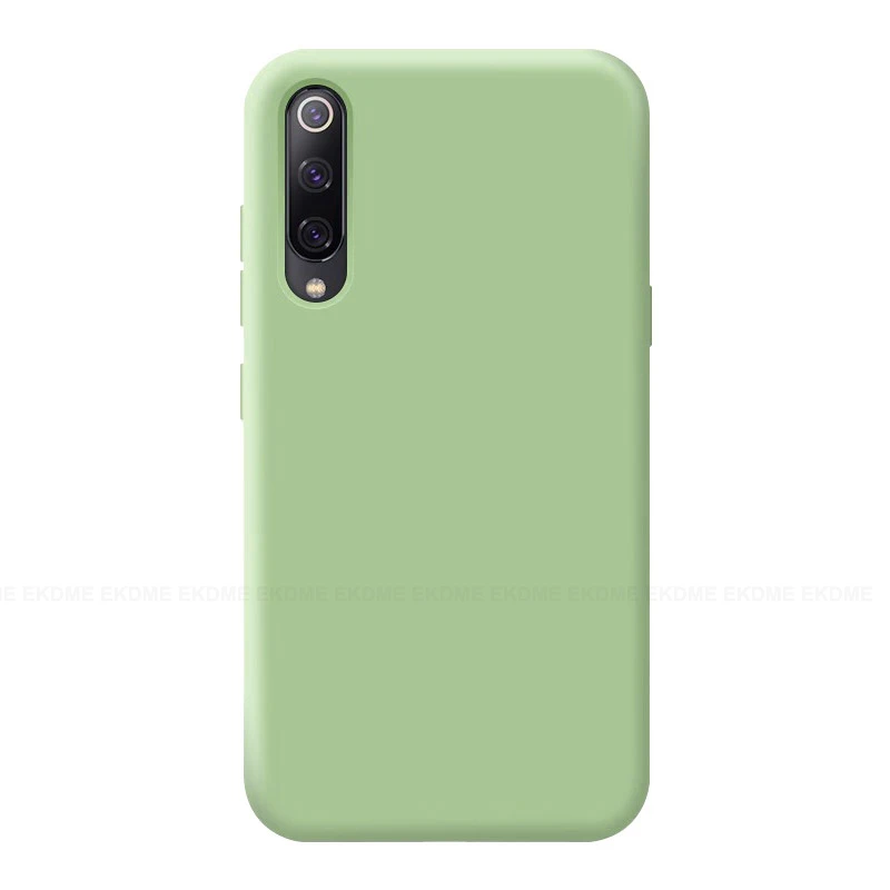 Green For Xiaomi Mi8 Lite Mi A2 6X Mi9 Mi9 SE CC9 Pro CC9E A3 Silicone Liquid Soft Case For Redmi 7 K20 Pro Note 6 7 8 Pro 8T 8 8A - Color: Green