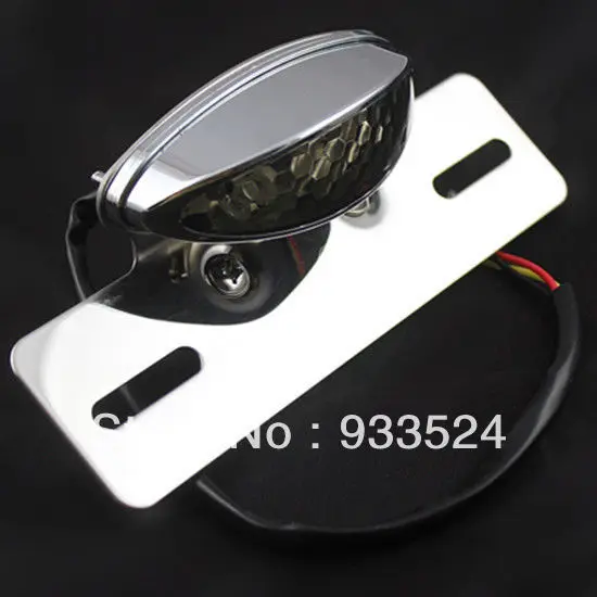 Хромовая мотоциклетная светодиодная Тормозная остановка для бега номерного