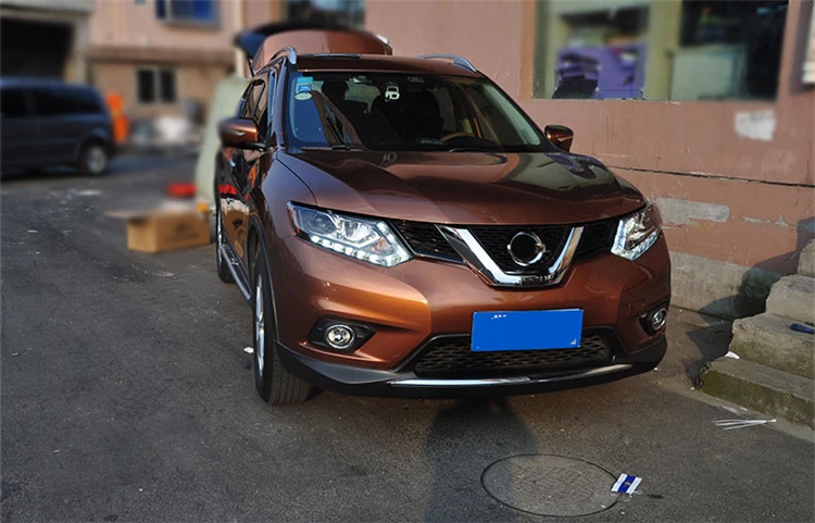 2 шт. автомобиля Стиль светодиодный фары для Nissan X-Trail для X-Trail фара светодиодный DRL объектив двойной луч H7 Ксеноновые bi Xenon объектива