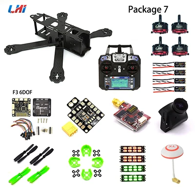 LHI RC drone frame kit 220 мм omnibus f4 управление полетом DX2205/2306 бесщеточный двигатель Airbot wraith 35A ESC Квадрокоптер с камерой - Цвет: Package 7