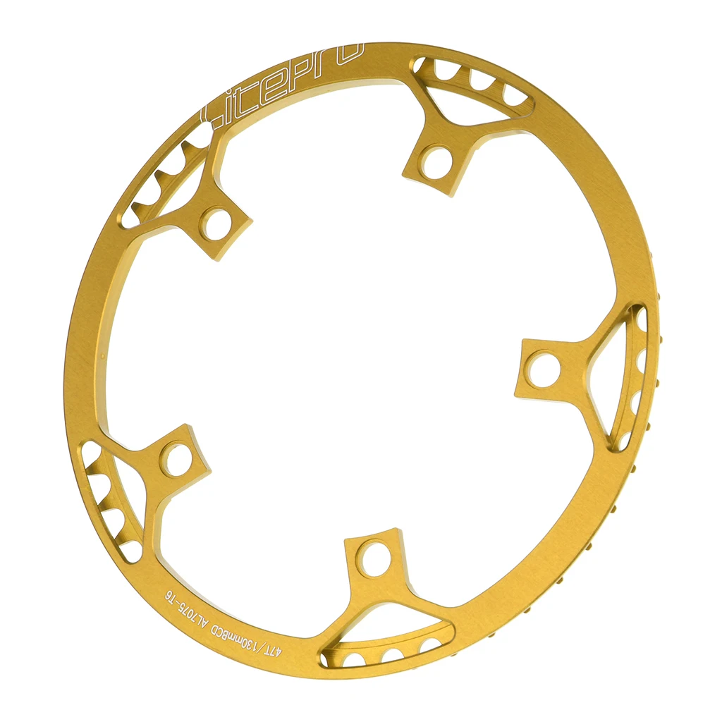 Gold 47T Велосипедная звездочка, узкое широкое кольцо-цепь, звездочки, защита коленей, 130 мм BCD-Аксессуары для велосипеда - Цвет: Gold 47T