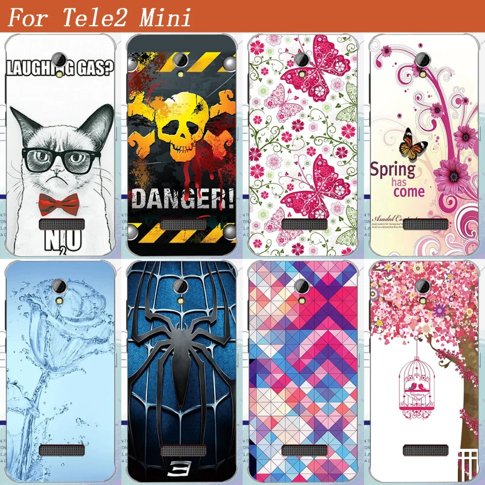Новинка защитный чехол для телефона Tele2 Mini DIY цветной накладка мобильного горячая