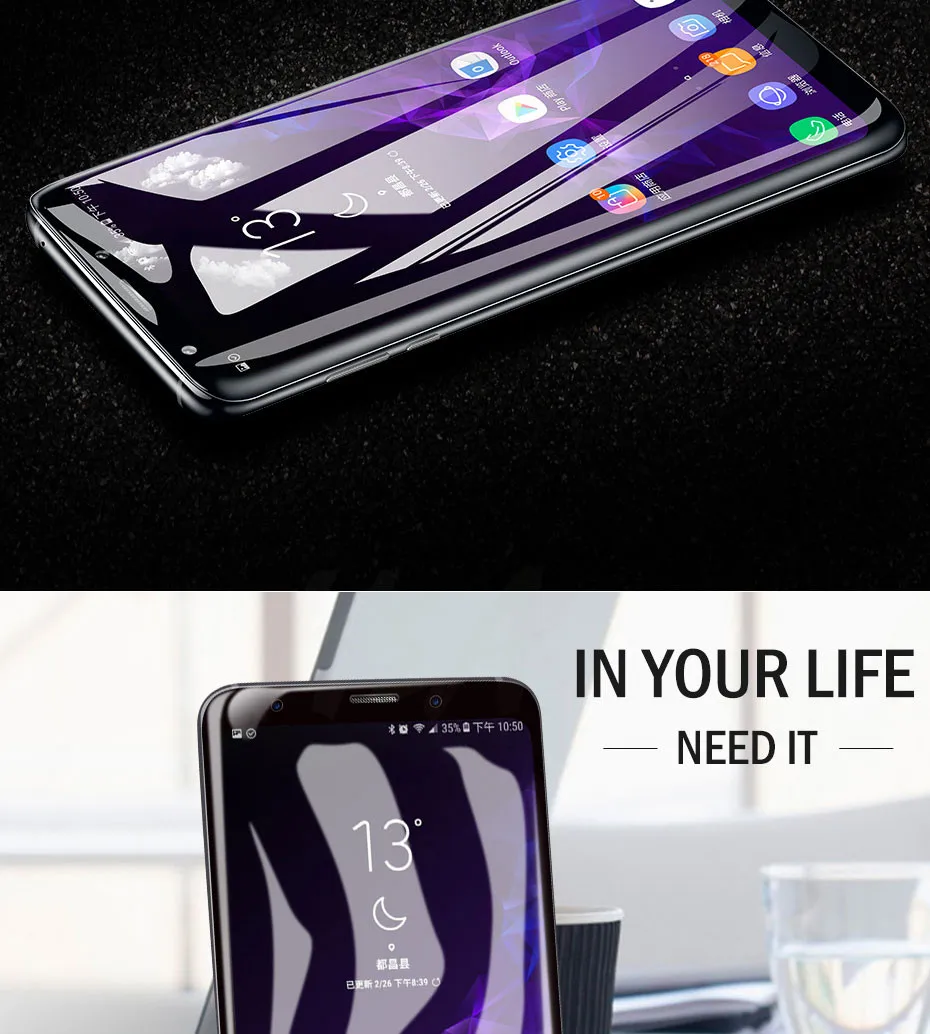 Полное покрытие Гидрогелевая пленка для samsung Galaxy S10 Plus S10 E S10E Защита экрана для samsung Note 8 9 A9 S9 Plus защитная пленка