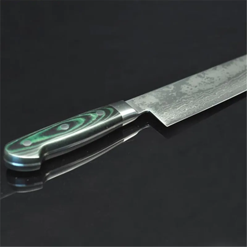 27 см кухонный нож шеф повара японский vg10 Дамасская сталь Gyuto резак для мяса рыбий